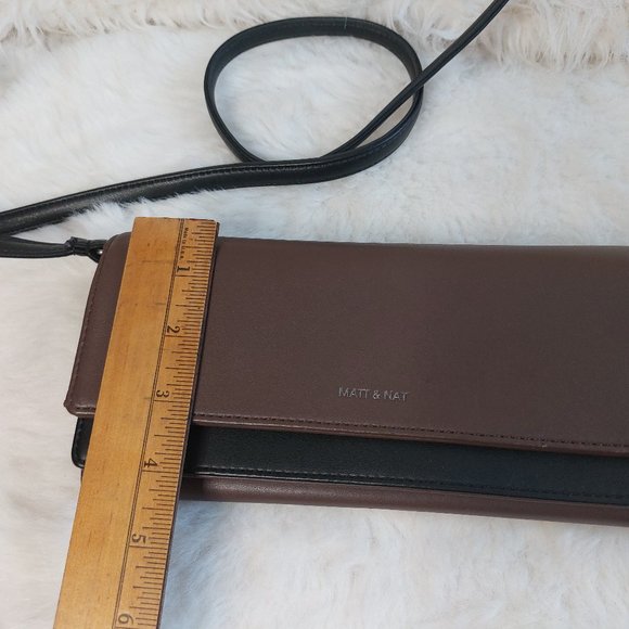 Mat & Nat Women's Brown Long Wallet Crossbody Bag - Picture 12 of 14